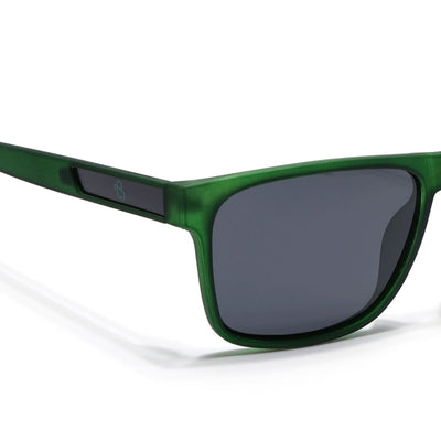 Eyejack Dark Green Wayfarer Polarized Sunglasses for Men & Women (5078PCL1284)