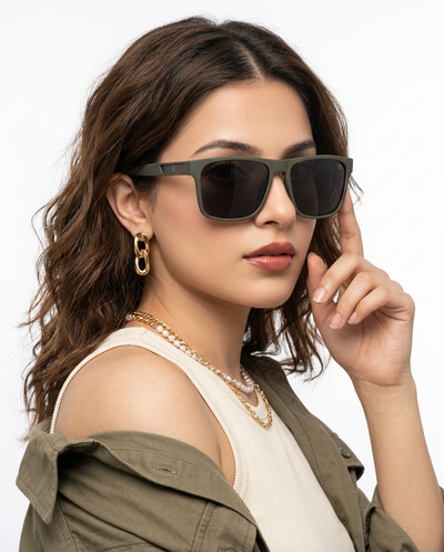 Eyejack Olive Wayfarer Polarized Sunglasses for Men & Women (5078PCL1285)