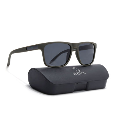 Eyejack Olive Wayfarer Polarized Sunglasses for Men & Women (5078PCL1285)