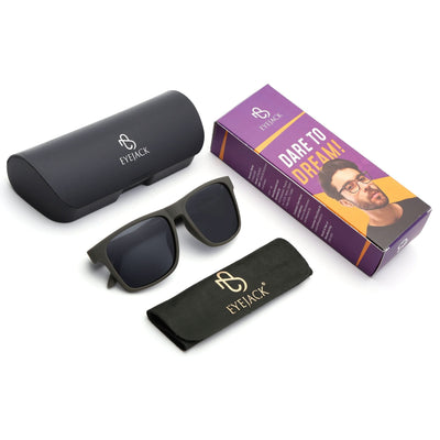 Eyejack Olive Wayfarer Polarized Sunglasses for Men & Women (5078PCL1285)