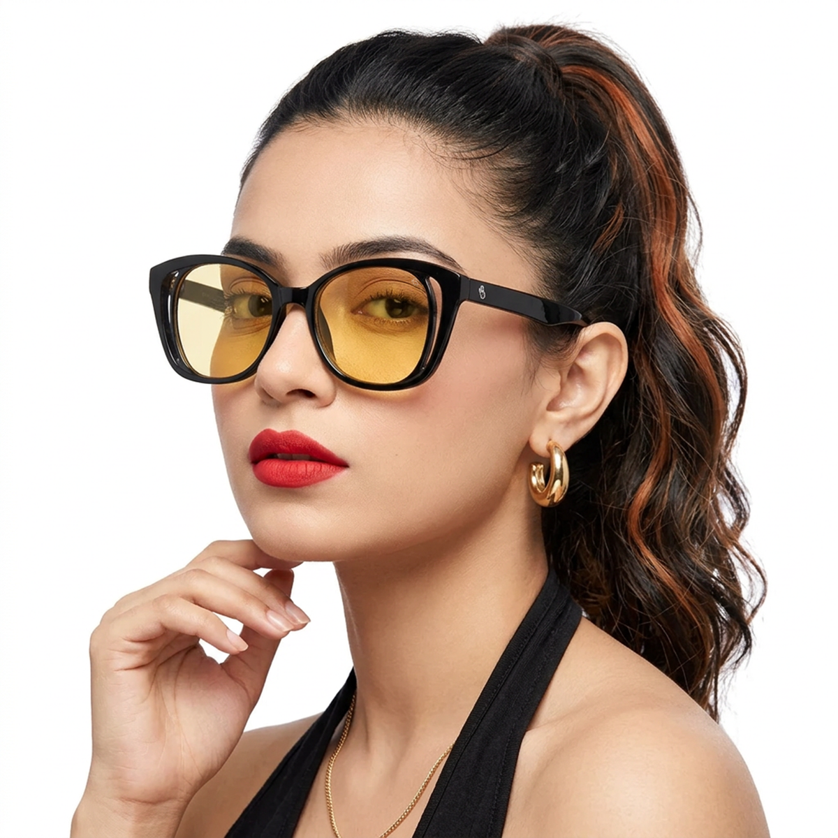 Eyejack Shine Black Round Sunglasses for Women (5082CL1219)