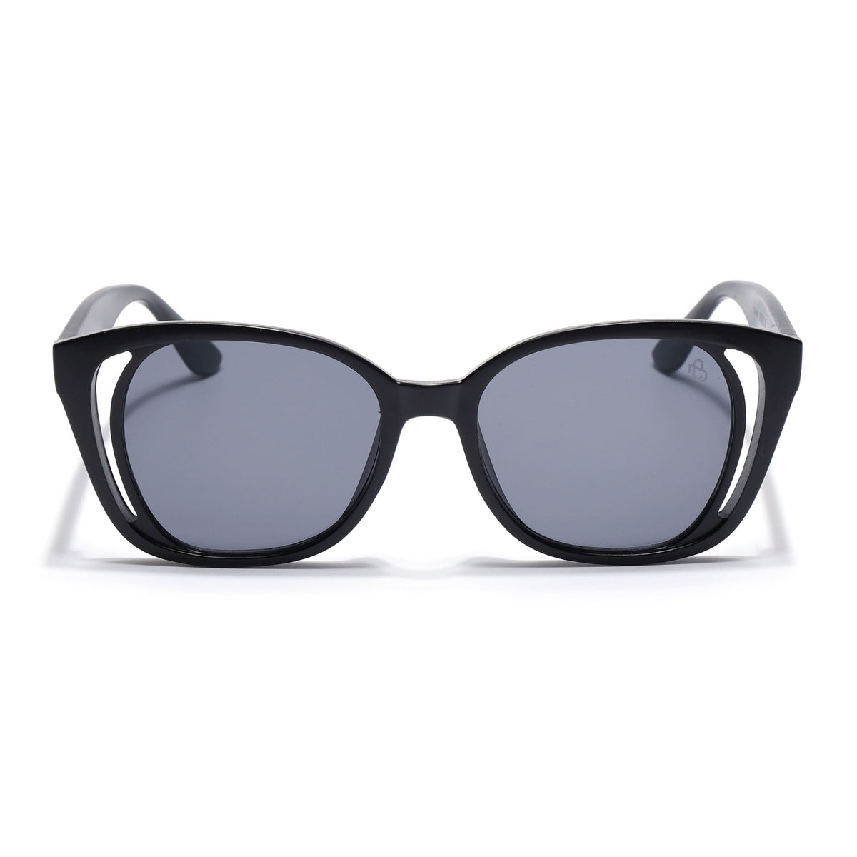 Eyejack Matt Black Round Sunglasses for Women (5082CL1220)