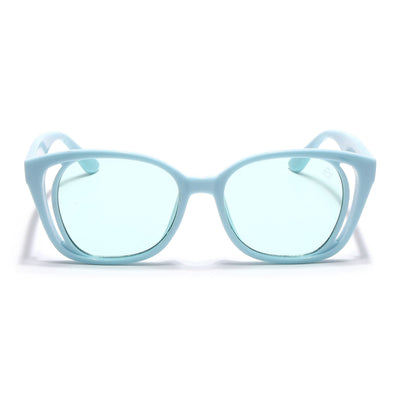 Eyejack Sea Blue Round Sunglasses for Women (5082CL1224)