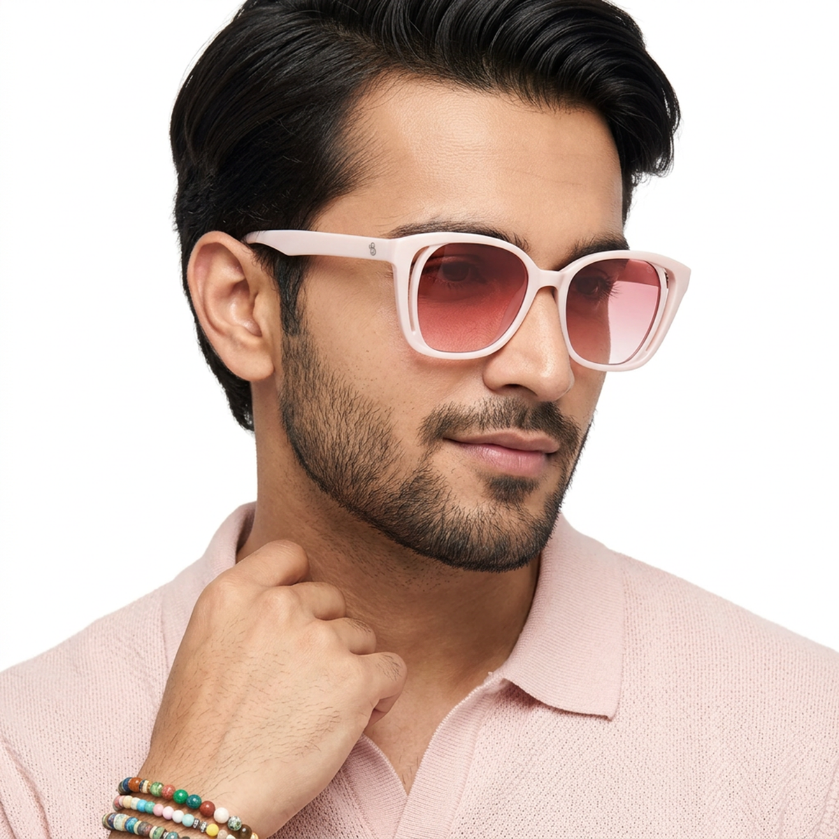 Eyejack Light Pink Round Sunglasses for Women (5082CL1226)