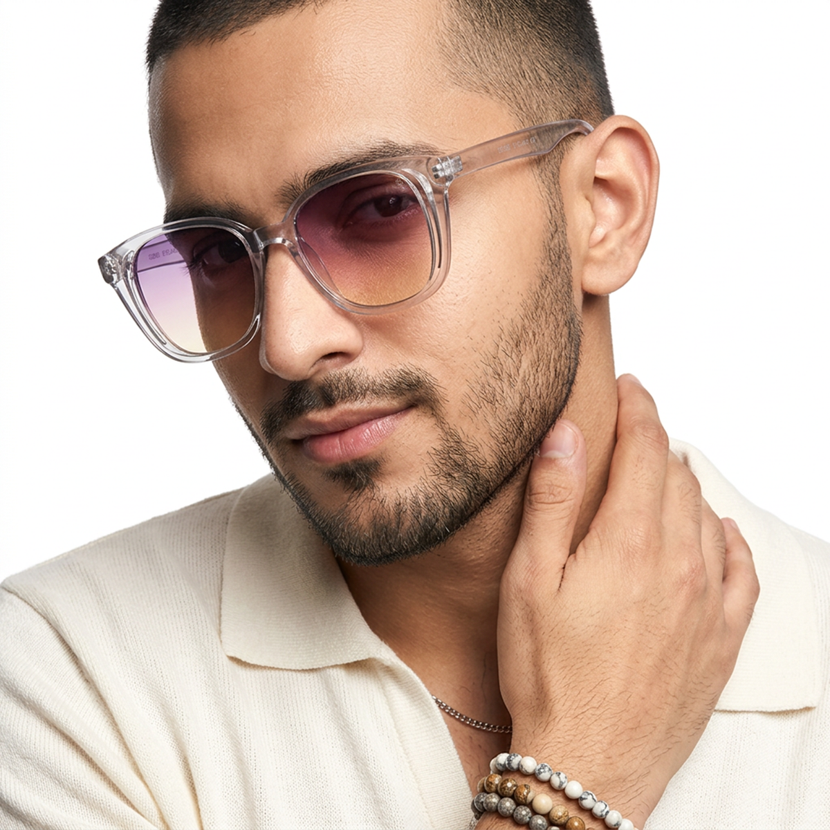 Eyejack Transparent Round Sunglasses for Women (5082CL1227)