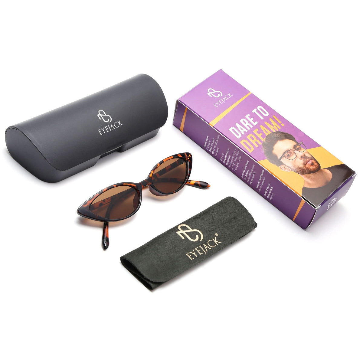 Eyejack Demi Brown Cateye Sunglasses for Women (5083CL1238)
