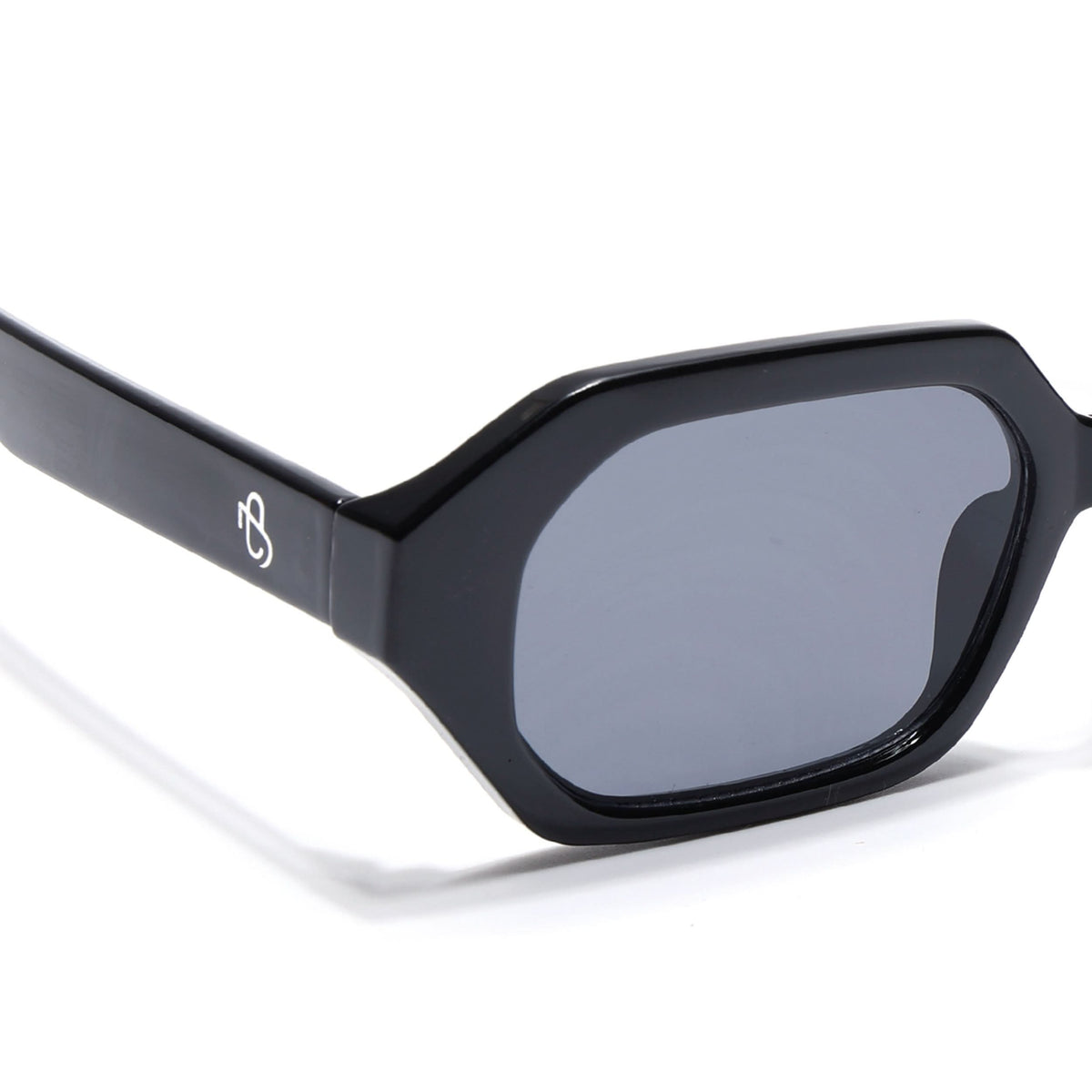 Eyejack Black Square Sunglasses for Men & Women (5088CL1254)