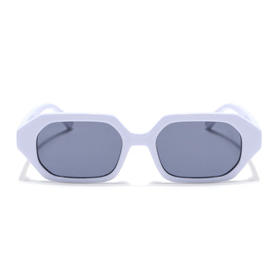 Eyejack White Square Sunglasses for Men & Women (5088CL1255)