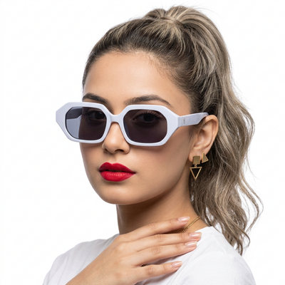 Eyejack White Square Sunglasses for Men & Women (5088CL1255)