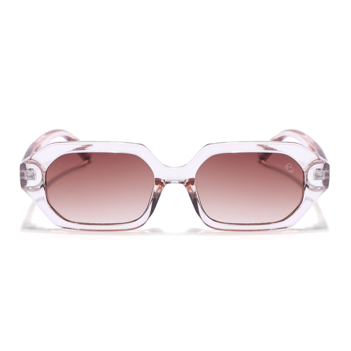 Eyejack Light Pink Square Sunglasses for Men & Women (5088CL1259)