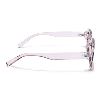 Eyejack Light Pink Square Sunglasses for Men & Women (5088CL1259)