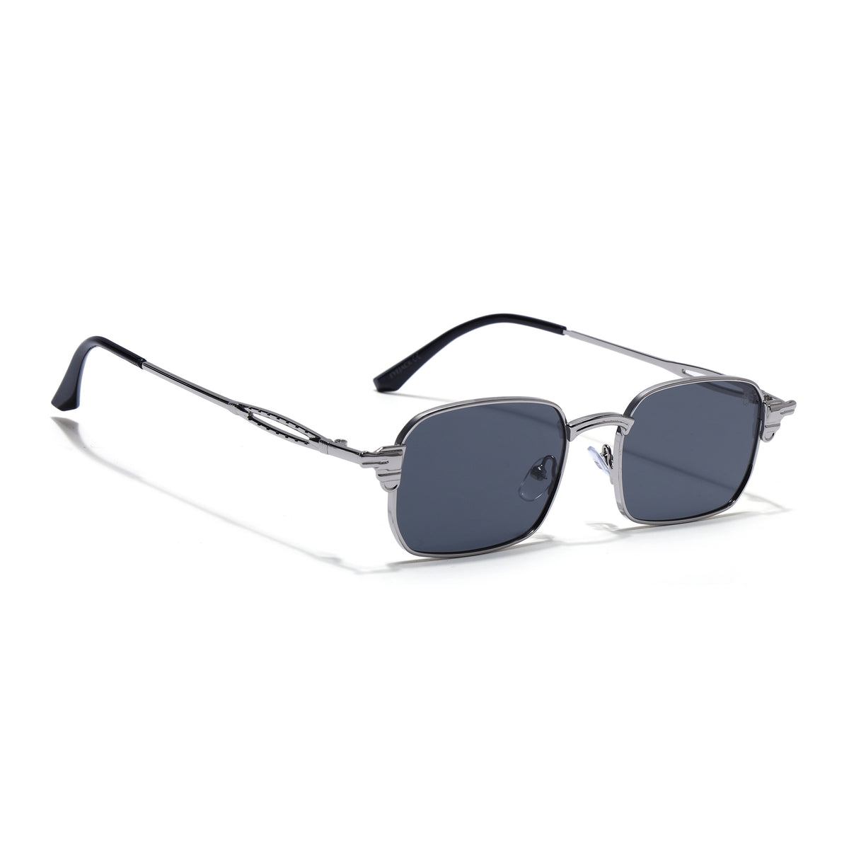 Eyejack Silver Rectangle Sunglasses for Men & Women (5111CL2588)