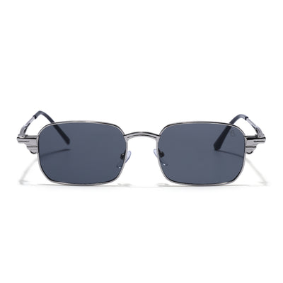 Eyejack Silver Rectangle Sunglasses for Men & Women (5111CL2588)