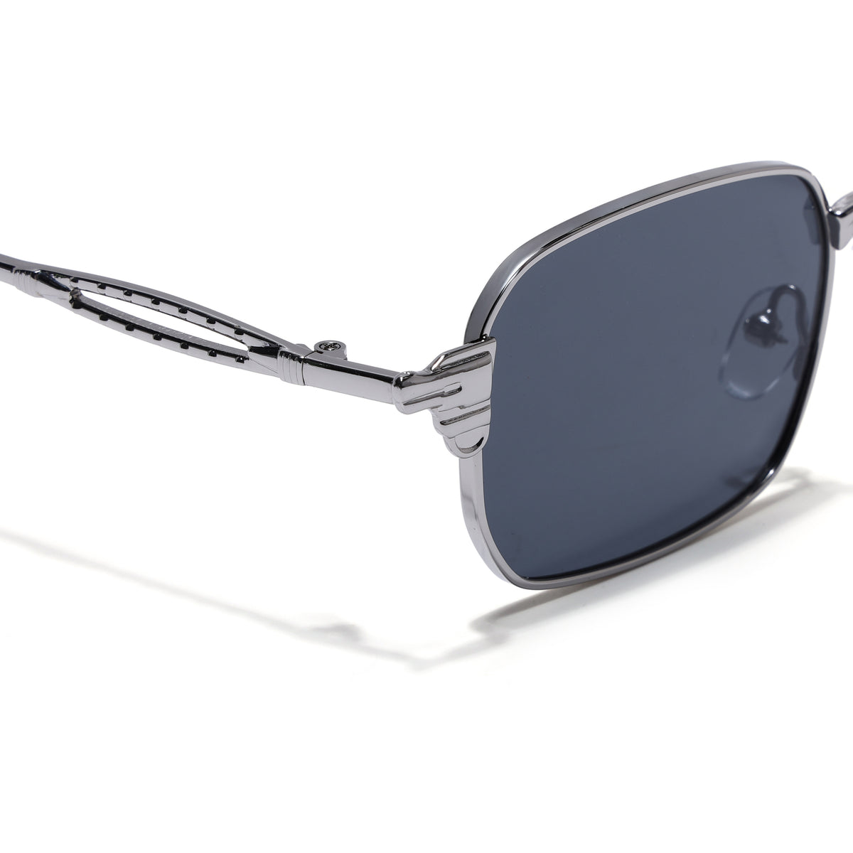 Eyejack Silver Rectangle Sunglasses for Men & Women (5111CL2588)