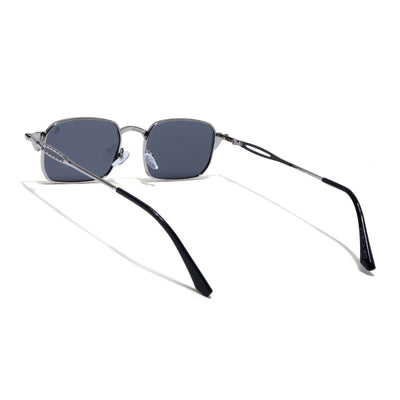 Eyejack Silver Rectangle Sunglasses for Men & Women (5111CL2588)