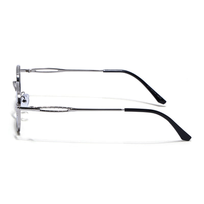 Eyejack Silver Rectangle Sunglasses for Men & Women (5111CL2588)