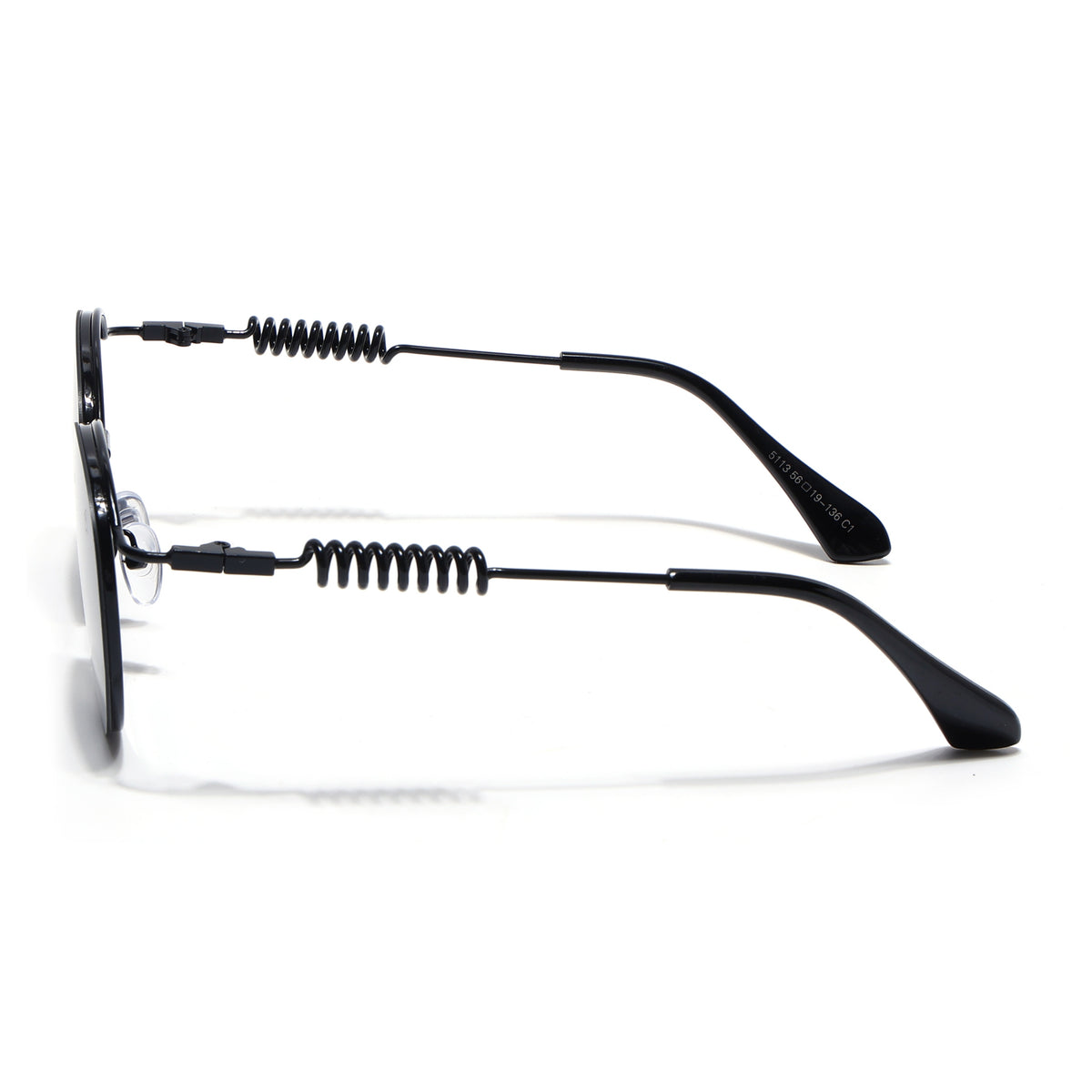 Eyejack Black Oval Sunglasses for Men & Women (5113CL2582)