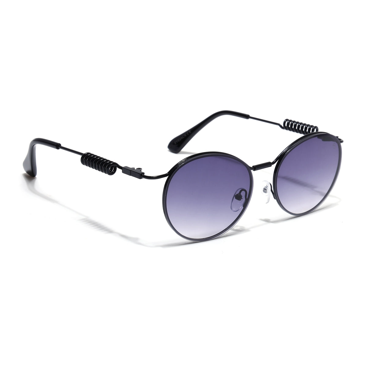 Eyejack Black Oval Sunglasses for Men & Women (5113CL2583)