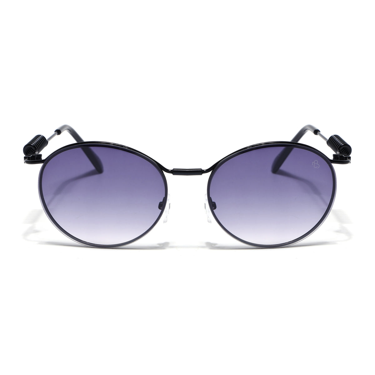 Eyejack Black Oval Sunglasses for Men & Women (5113CL2583)