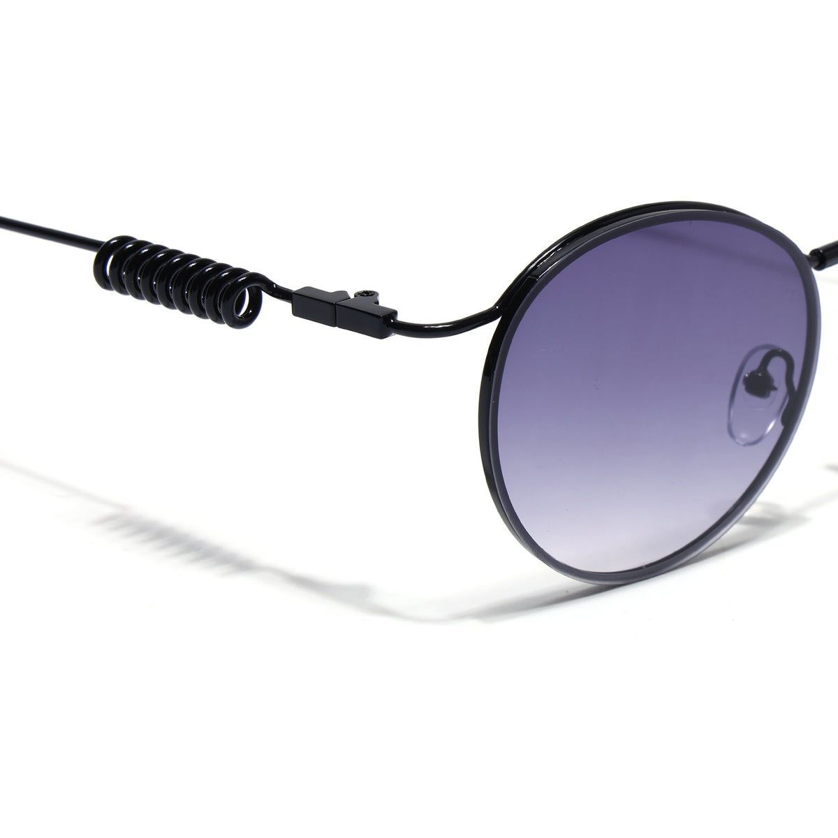 Eyejack Black Oval Sunglasses for Men & Women (5113CL2583)