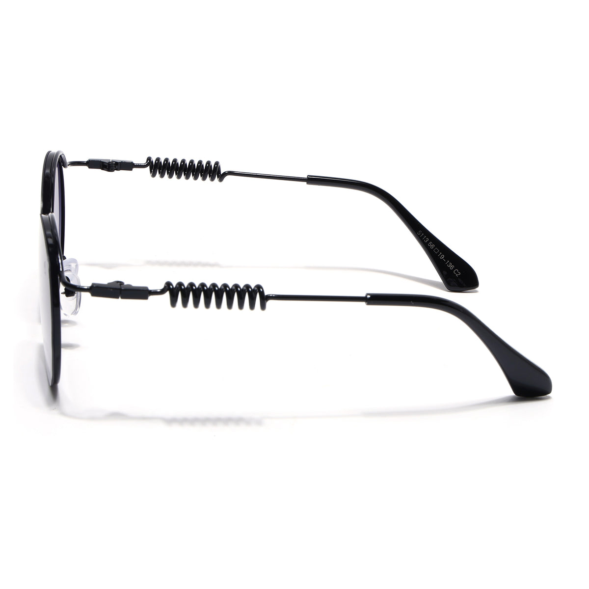 Eyejack Black Oval Sunglasses for Men & Women (5113CL2583)
