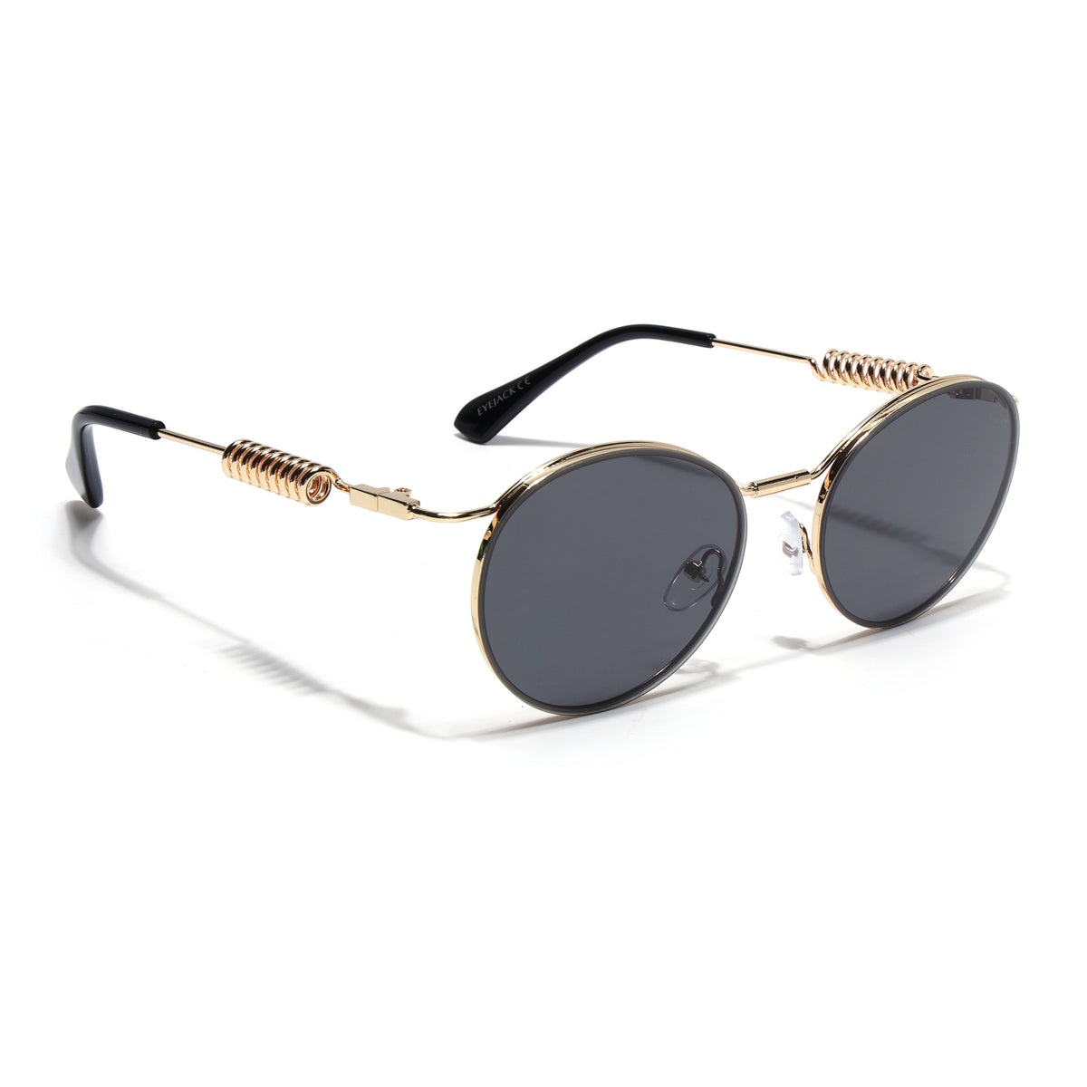 Eyejack Golden Oval Sunglasses for Men & Women (5113CL2584)