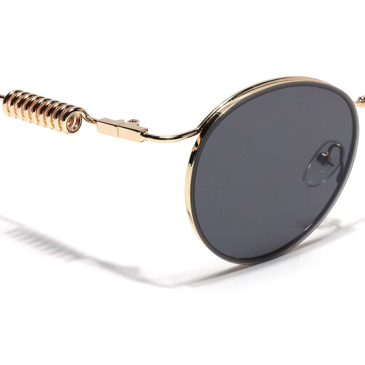 Eyejack Golden Oval Sunglasses for Men & Women (5113CL2584)