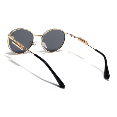Eyejack Golden Round Sunglasses for Men & Women (5113CL2584)