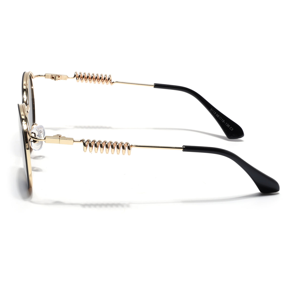 Eyejack Golden Oval Sunglasses for Men & Women (5113CL2584)