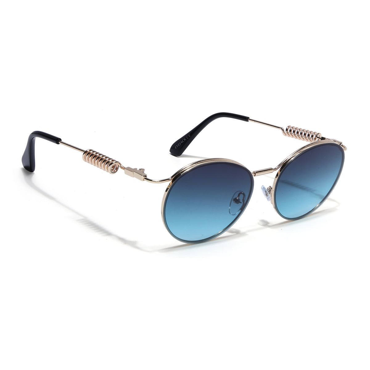 Eyejack Golden Oval Sunglasses for Men & Women (5113CL2585)