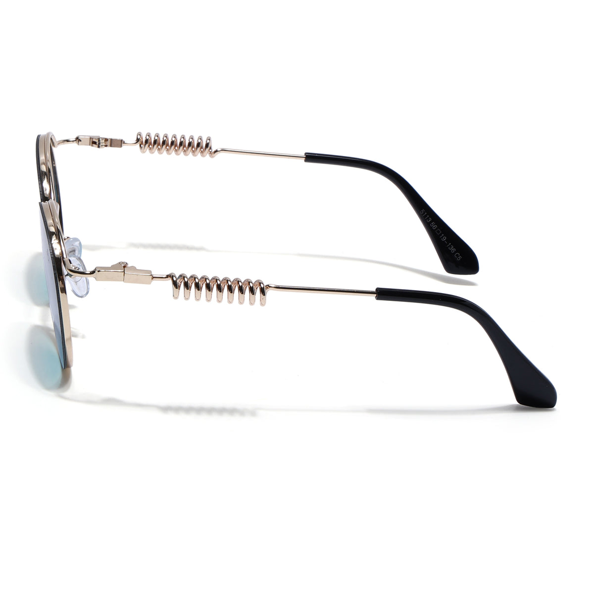 Eyejack Golden Oval Sunglasses for Men & Women (5113CL2585)