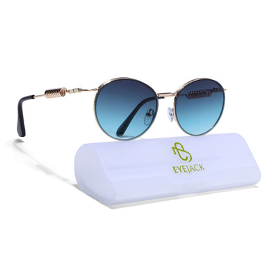 Eyejack Golden Round Sunglasses for Men & Women (5113CL2585)