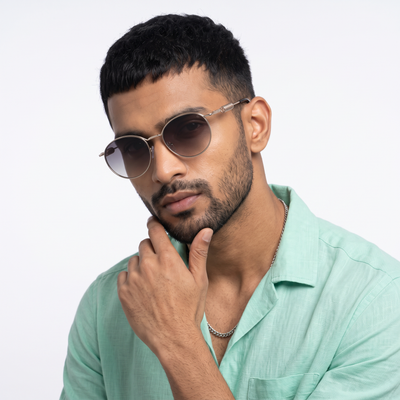 LOOP I Golden Round Sunglasses (5113CL2586)