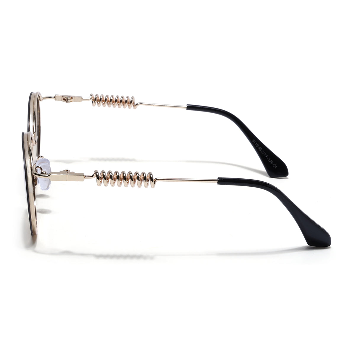 Eyejack Golden Oval Sunglasses for Men & Women (5113CL2586)
