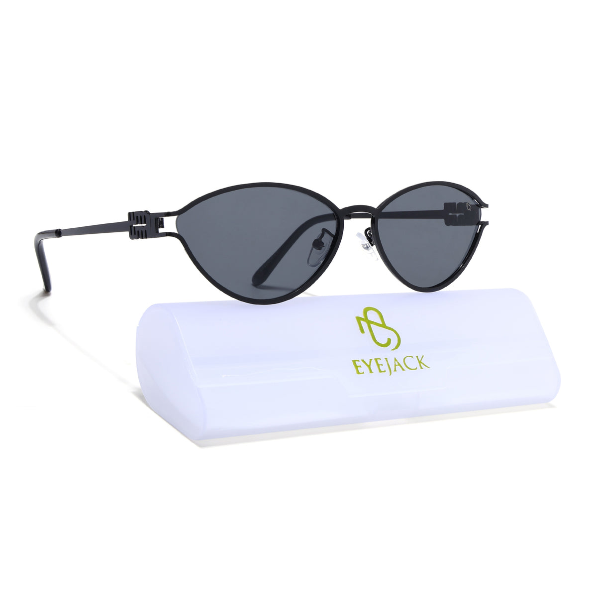 Eyejack Black Cateye Sunglasses for Women (5114CL2569)