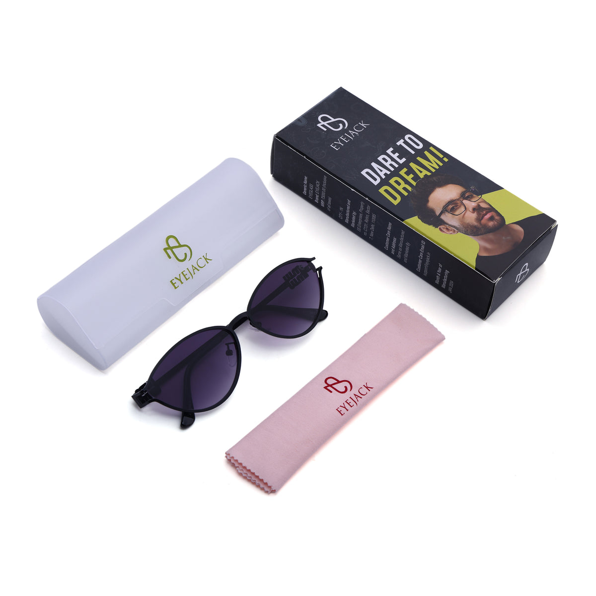 Curve I Black Cateye Sunglasses for Women (5114CL2570)