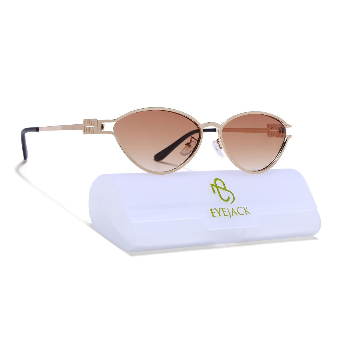 Eyejack Golden Cateye Sunglasses for Women (5114CL2581)