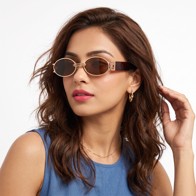 ARC I Golden Oval Sunglasses (5115CL2578)