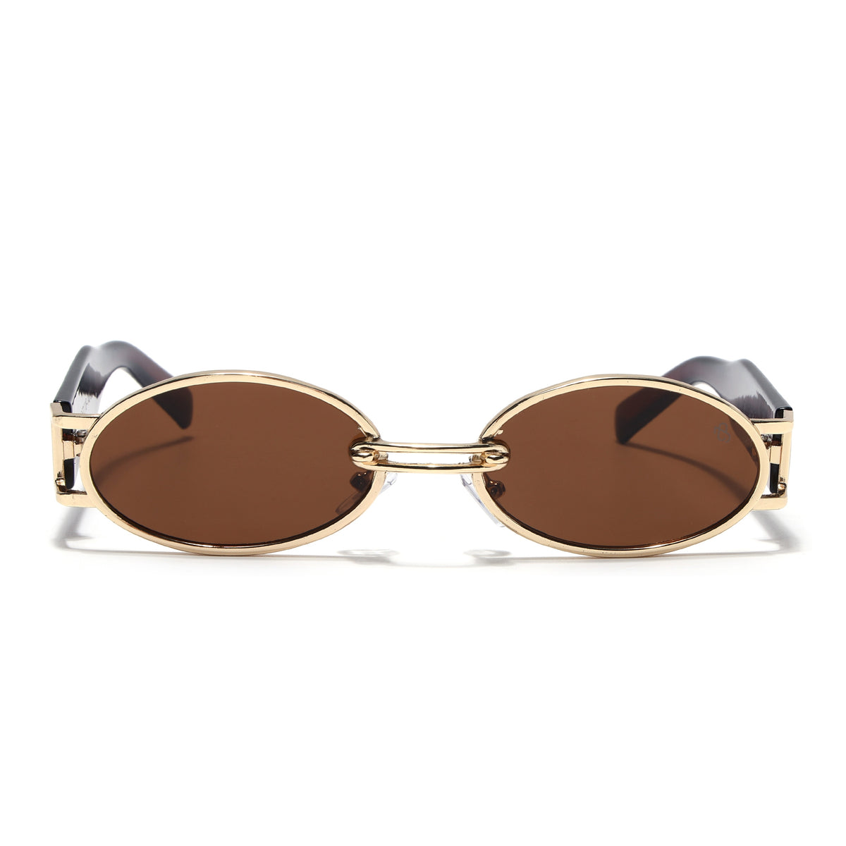 Eyejack Golden Oval Sunglasses for Men & Women (5115CL2578)