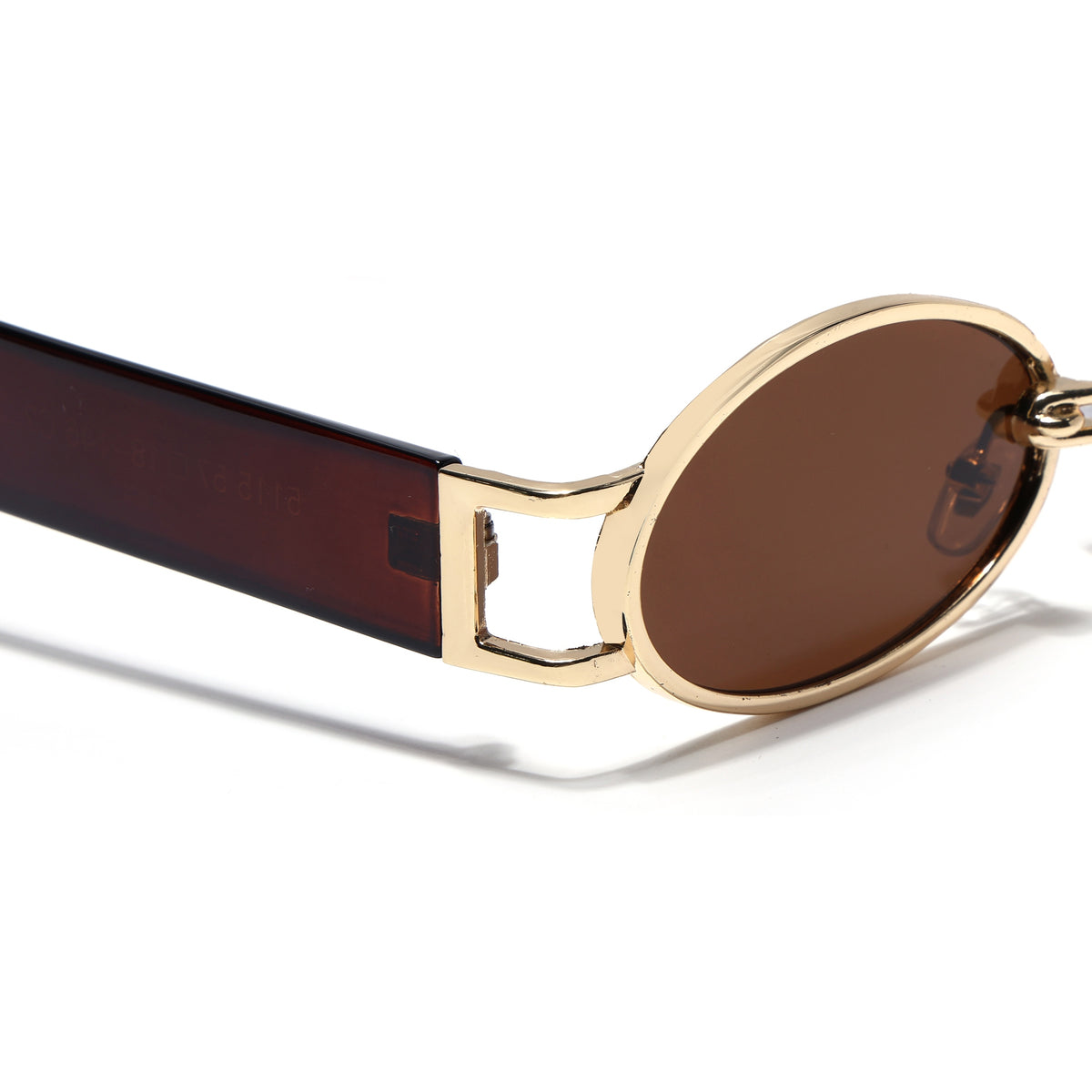 Eyejack Golden Oval Sunglasses for Men & Women (5115CL2578)