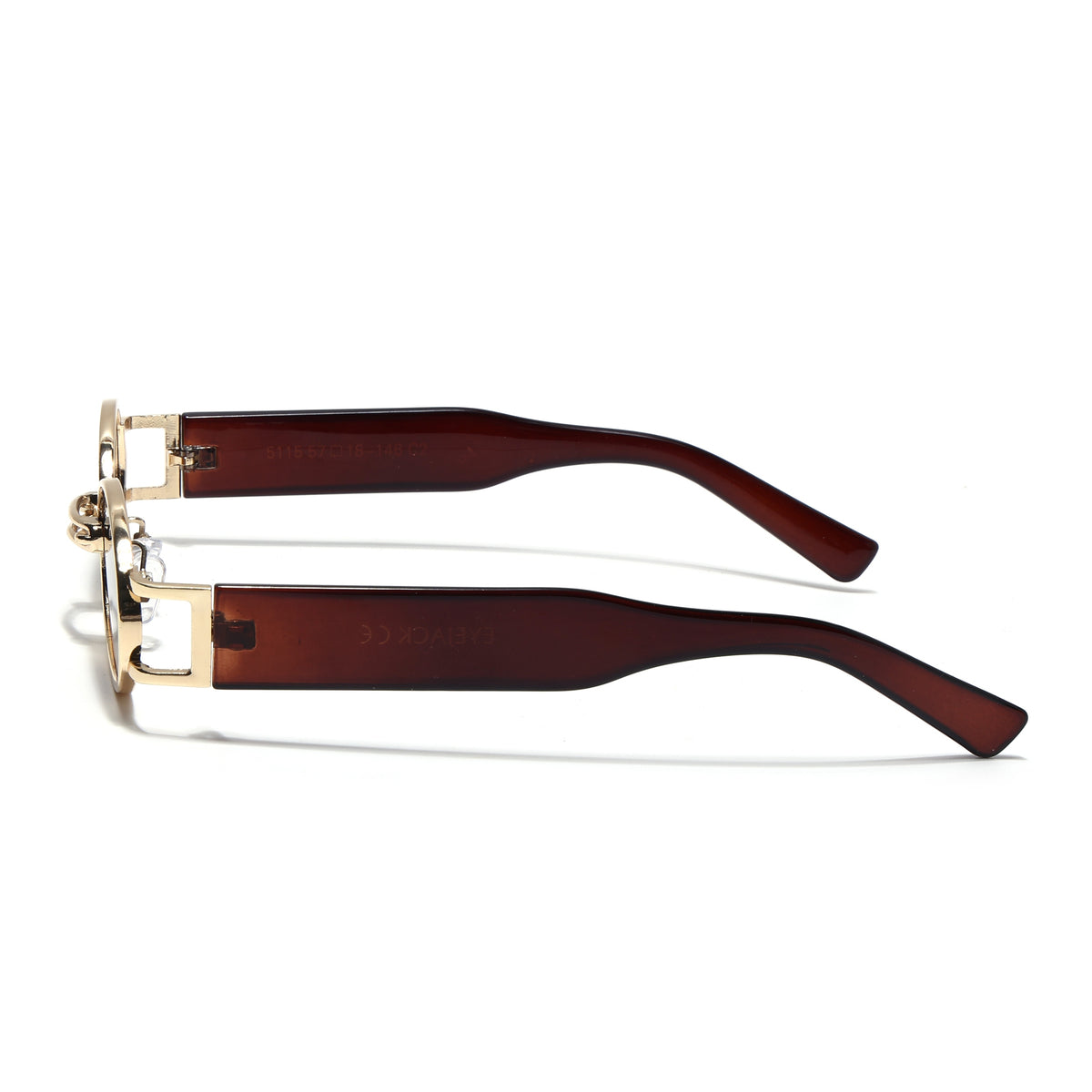 Eyejack Golden Oval Sunglasses for Men & Women (5115CL2578)