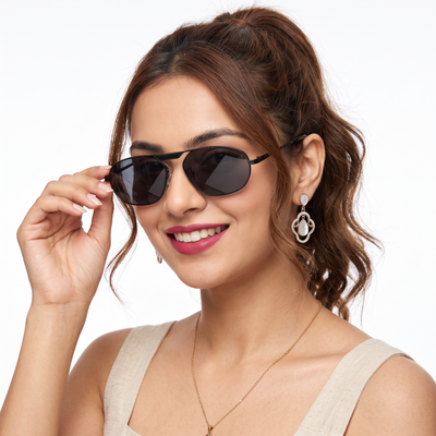 BLADE I Black Rectangle Sunglasses (5116CL2571)