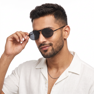 BLADE I Black Rectangle Sunglasses (5116CL2571)