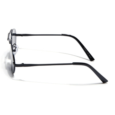 Eyejack Black Rectangle Sunglasses for Men & Women (5116CL2571)