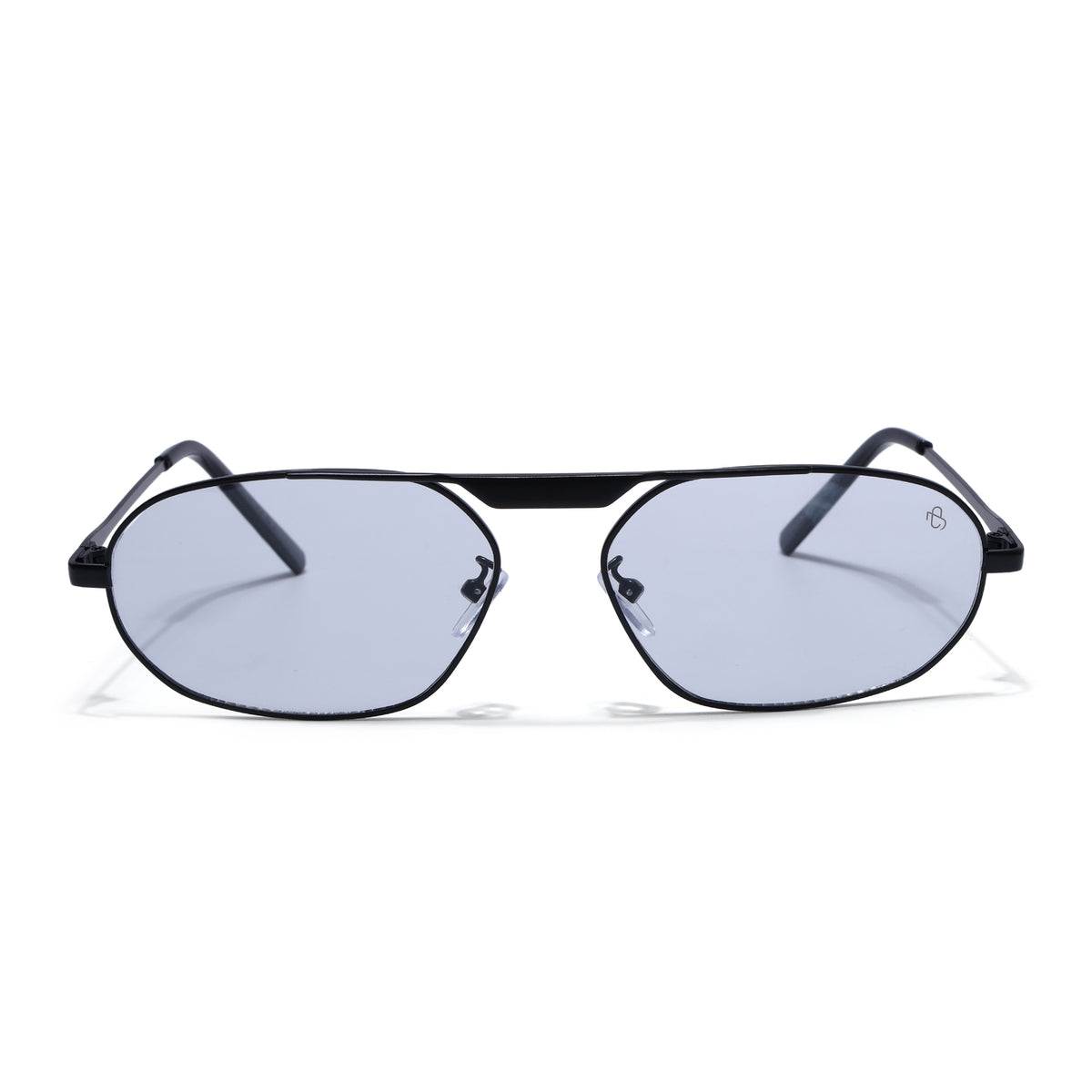 Eyejack Black Rectangle Sunglasses for Men & Women (5116CL2572)