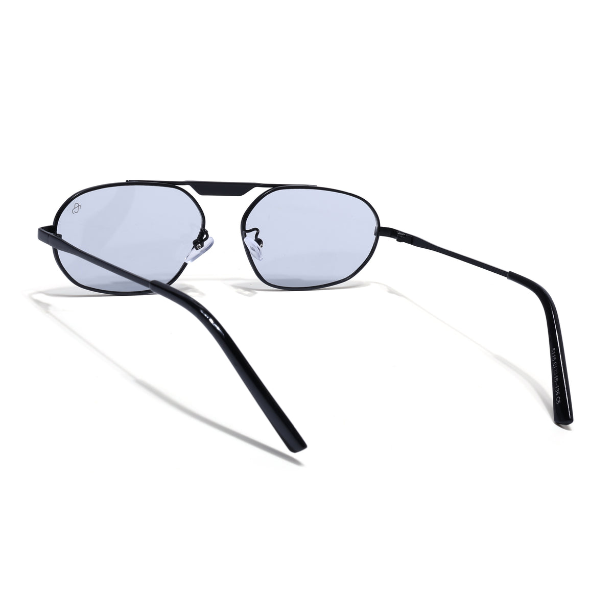 Eyejack Black Rectangle Sunglasses for Men & Women (5116CL2572)