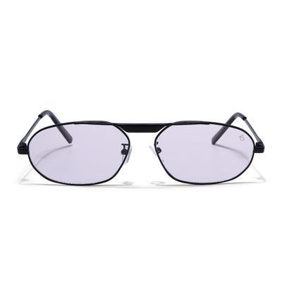 Eyejack Black Rectangle Sunglasses for Men & Women (5116CL2573)