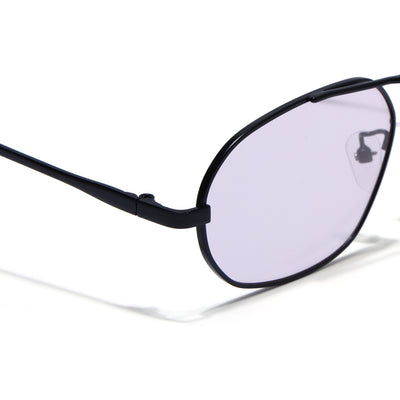 Eyejack Black Rectangle Sunglasses for Men & Women (5116CL2573)