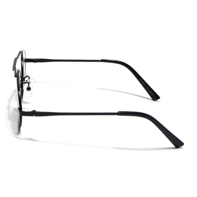 Eyejack Black Rectangle Sunglasses for Men & Women (5116CL2573)