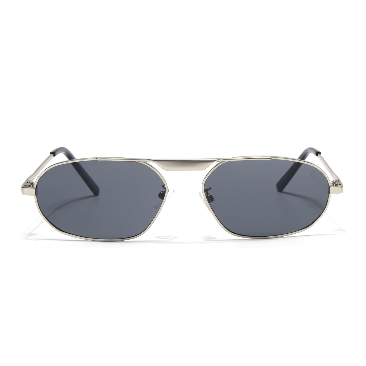 Eyejack Silver Rectangle Sunglasses for Men & Women (5116CL2574)